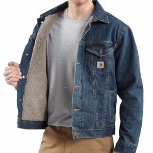 Mens Carhartt Sherpa Lined Denim Jean 